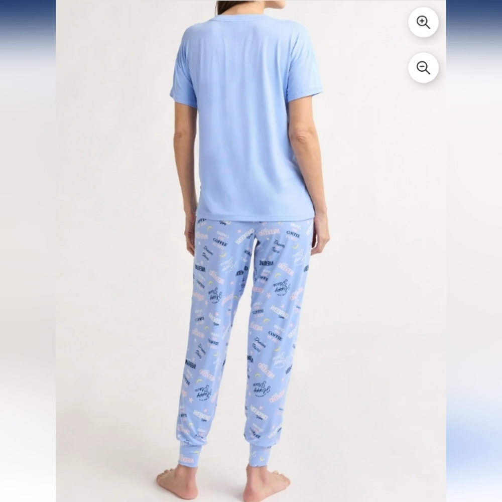 Women's Weekend Blue Sleep Tee & Joggers Pajama Set  Various Sizes NWT - Picture 5 of 15